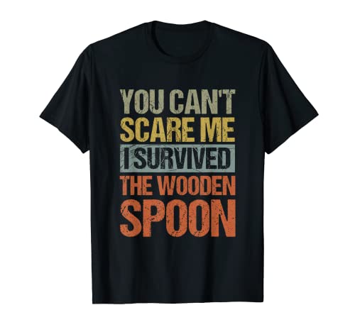 Funny Retro Vintage Wooden Spoon Survivor T-Shirt