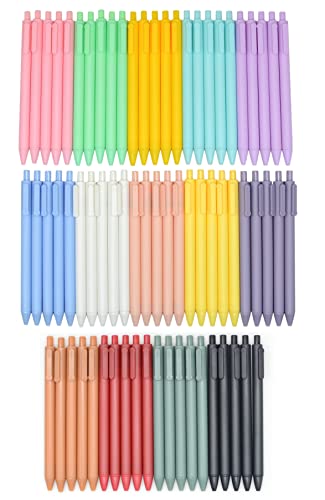 YYaaloa 70pcs Cute Pens Black Gel Ink Pens Retractable 0.5mm Gel Pens Bullet Point Nice Gifts Fun Pens for Kids Girls Boys Women Office School Supplies
