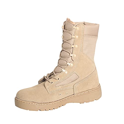 Men's Military & Tactical Boots, Army Boots Combat Boots Waterproof For Men Tan US7