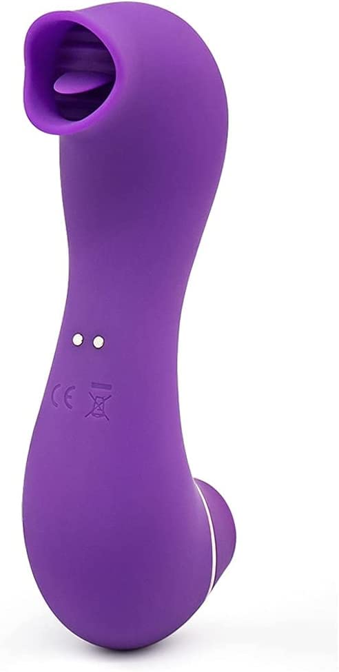 Flower Shaped Adullt Toy for Pleasure Women Tongue Licking Rechargeable Adult Toy for Women Couples-Purple,Powerful Tongue Suck & Lick 9 Mode Nipple Sucker G Sucking Toys for Women&Couples -EE1-99N22