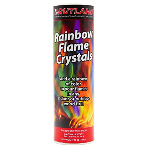 Rutland Products Rainbow Flame Crystals 1 lb. Canister, 1 Unit, Multi-Colored Magic