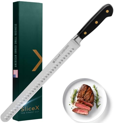 Classic Brisket Slicing Carving Knife – Father’s Day Gift for Dad From Wife, Son, Daughter - 12” Full Tang Meat Cutting and BBQ Knife – Razor Sharp German Steel with Ergonomic Handle