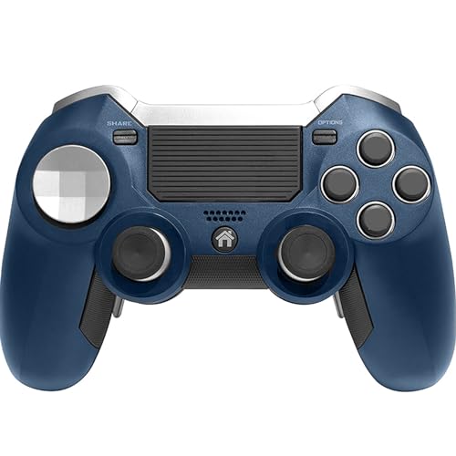 Eagolloar Modded Controller for PS4,Wireless Rapid Fire Scuf PS4 Elite Gaming Controller with Trigger Stops and Back Paddles for Remapping Buttons