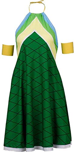 Poetic Walk Fairy Tail Wendy Marvell Dragon Squama Cosplay Lolita Party Dress Costume (Womens-XS, Green)