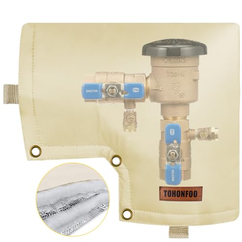 Backflow Preventer Cover Insulated Pouch - Pressure Vacuum Breaker Cover - Winter Water Well Pump Covers Sprinkler Valve Cover Insulated - Protects from Severe Snow and Intense Sun
