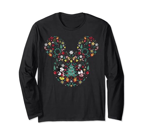 Disney Mickey And Friends Christmas Icon Mix Mouse Ears Long Sleeve T-Shirt
