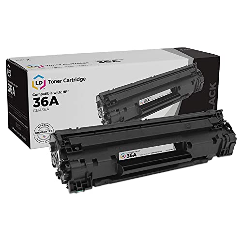 LD Products Compatible HP 36A Black Toner Cartridge Replacement CB436A for use in Hewlett Packard Laserjet Printers M1522n MFP, M1522nf MFP, P1505 & P1505n