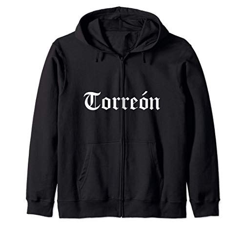 Torreon city Mexico Old English Font Chola Representing Zip Hoodie