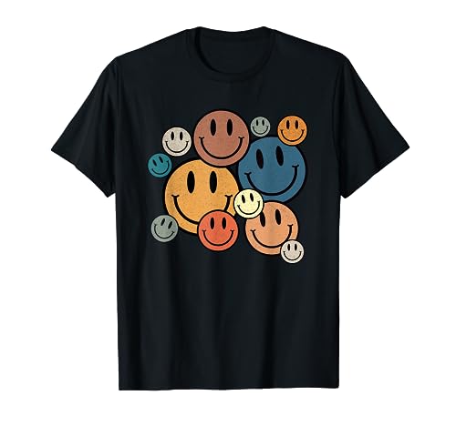 70s Retro Smile Face Shirt Cute Happy Peace Smiling Face T-Shirt