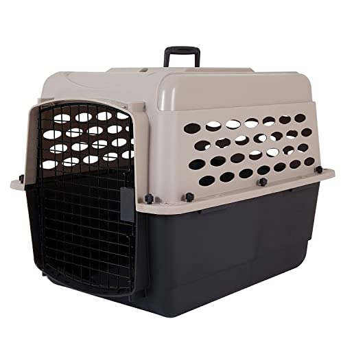 Petmate Vari Dog Kennel 28', Taupe & Black, Portable Dog Crate for Pets 20-30lbs, Made in USA