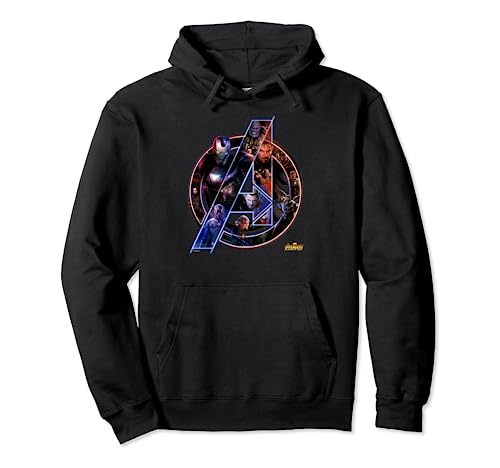 Marvel Avengers Infinity War Neon Team Graphic Hoodie Pullover Hoodie