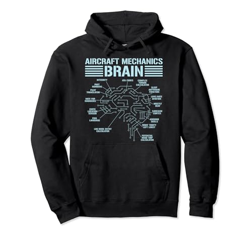 Aircraft Mechanics Brain - Airplane Repair Aircraft Mechanic Pullover Hoodie