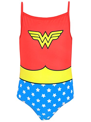 Wonder Woman Girls' Swimsuit Size 6 Multicoloured