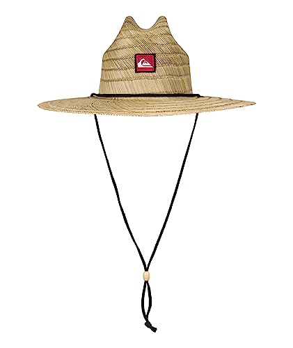 Quiksilver mens Pierside Straw Lifeguard Beach Straw Sun Hat, Natural, Small-Medium US