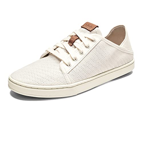 OLUKAI Pehuea Li Women's Slip On Sneakers, Casual Everyday Shoes with Drop-in Heel & Breathable Mesh Design, Lightweight & All-Day Comfort, White/White, 9