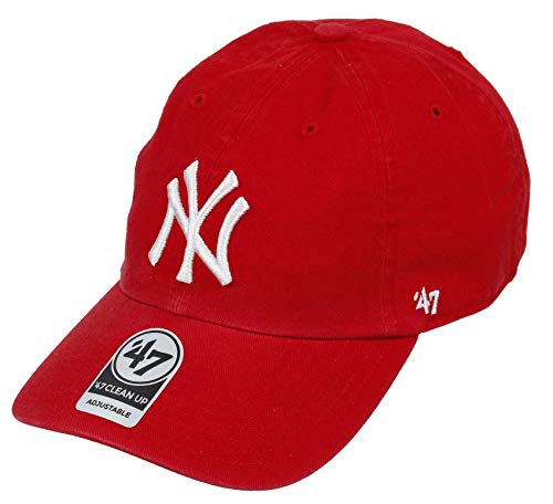 MLB New York Yankees Men's '47 Brand Clean Up Cap, Red, One-Size