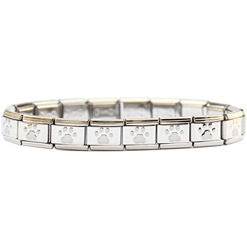 Paw Starter Bracelet for Italian Charms (18 links)