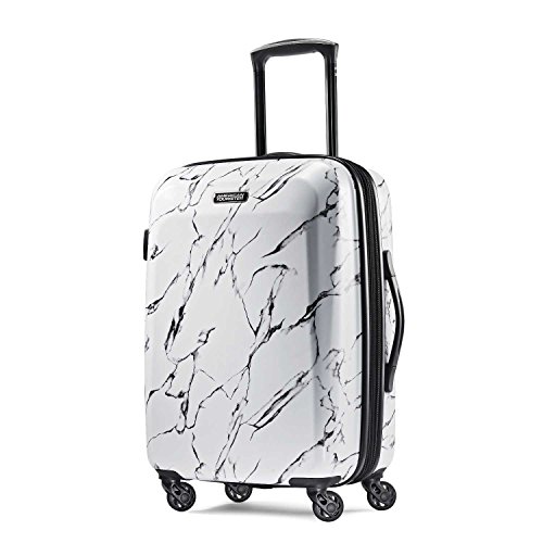 American Tourister Moonlight Hardside Expandable Luggage with Spinner Wheels, Marble, Carry-On 21-Inch