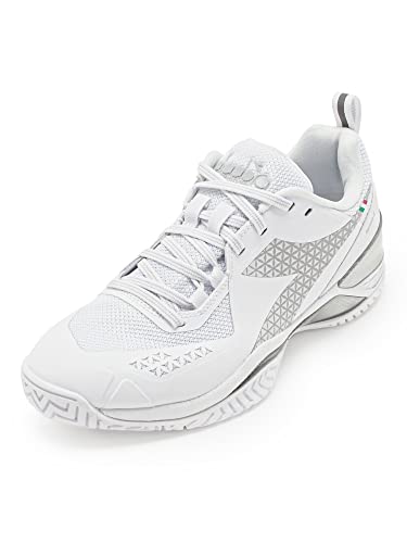 Diadora Women's Blushield Torneo 2 All Ground Tennis Shoe (White/White/White, 7)