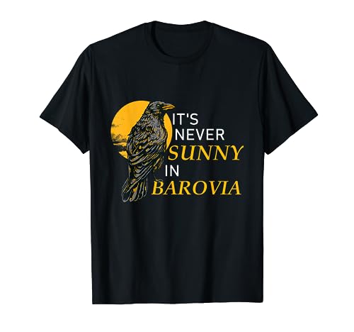 It's Never Sunny In Barovia, Vintage Raven Bird, Funny Crows T-Shirt
