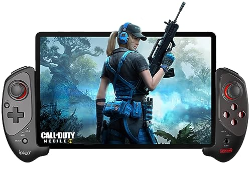 Megadream Wireless Mobile Controller Gamepad Joystick for iPad (11in), iPhone 14/13/12, Android Samsung Tablet PC - MFi Certified - 18+ Hour Battery Life - Call of Duty - Minecraft, Black