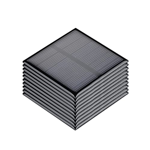 SUNYIMA 10Pcs 5.5V 80mA Mini Solar Panels 2.36'x2.36' for Solar Power Mini Solar Cells DIY Electric Toy Materials Photovoltaic Cells Solar DIY System Kits