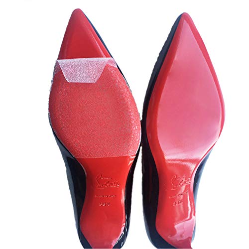 Yuwe Sole Sticker - Crystal Clear Sole Protector for Red Bottom Shoes Ladies Heels 4INX5IN (PACK OF 4)