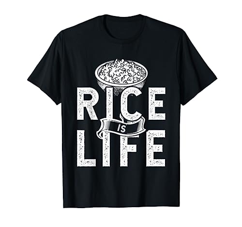 Funny Rice Design For Men Women Rice Asian Food Dish Lovers T-Shirt