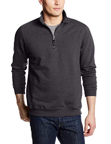 Charles River Apparel Unisex-Adult's Crosswind Quarter Zip Sweatshirt (Regular & Big-Tall Sizes), Dark Charcoal, XL