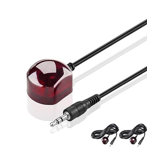 IR Receiver Cable 10FT Infrared Remote Control Extender Repeater Cable with 3.5mm Jack Plug IR Emitter for Spectrum Motorola Arris Xfinity Comcast Verizon FiOS Other STB - Set Top Boxes, 2-Pack