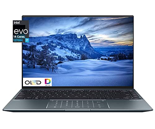 ASUS 2023 Newest Zenbook 14 Inch 2.8K 16:10 OLED Thin Light Business Laptop, Intel Evo 14Cores 12th Gen i7-12700H Up to 4.7Ghz, 16GB RAM, 1TB SSD, Fingerprint, Backlit KB, WiFi 6E + CUE Accessories