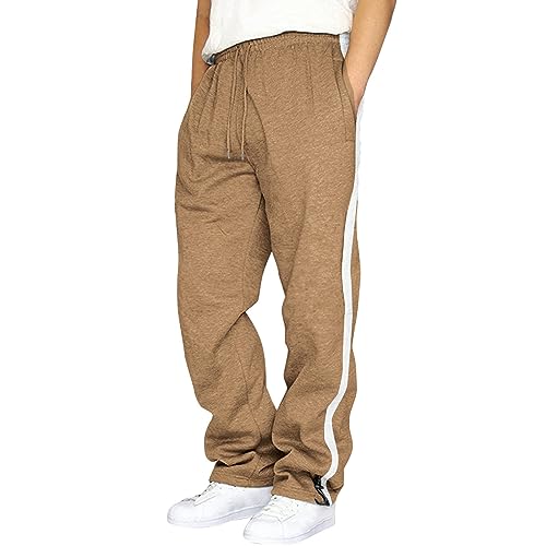 Mens Scrubs Joggers,Pants,Men's Cargo Sweatpants Heavyweight Fleece Elastic Waist Joggers Sport Pants Casual Straight Leg Trousers with Pockets