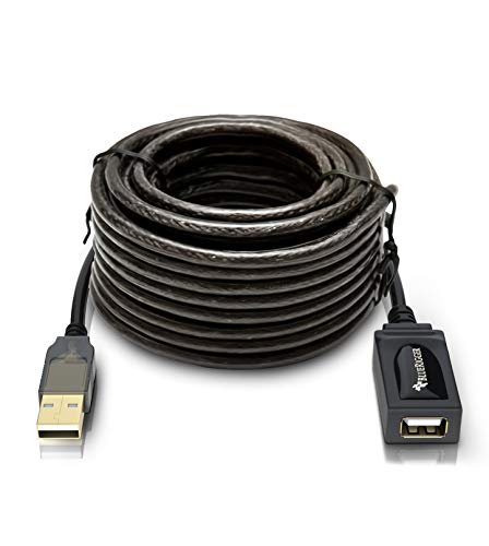 BlueRigger USB Extension Cable (25FT/7.5M, Long Active USB2.0 Extender, Male to Female Repeater, Data Transfer Cord)- for Game Consoles, Printer, Camera, Keyboard, Hard Drives