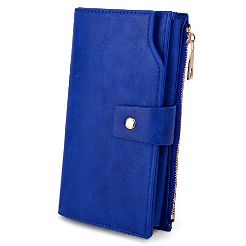 UTO Wallets for Women Wristlet RFID Large Capacity PU Leather Clutch Card Holder Organizer Ladies Purse Strap 459