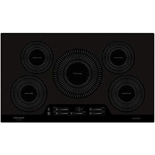 FRIGIDAIRE FGIC3666TB Gallery 36' Electric Induction Cooktop, Built-in 5-Burner, Vitroceramic Glass, Black