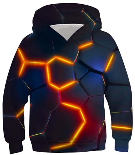 Ahegao 3D Hoodies for Boys Novelty Navy Blue Pullover Sweater Size 8 9 10 11 12 Kids Fun Soft Lightweight School Hoodys Sweatshirts Big Girls Fissure Graphics Tops Comfy Jersey Coat