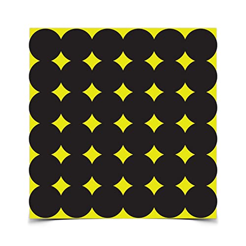 BIRCHWOOD CASEY Shoot-N-C 1' Black Repair Pasters for Shooting Targets - Highly Visible Instant Feedback Self-Adhesive Reactive Targets for Indoor & Outdoor Shooting - 432 Targets