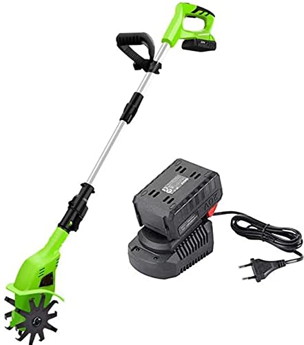 CukUJH Cordless RototillerElectric Cordless Rototiller with Adjustable HandlePortable Rototiller for Garden Vegetable Plots