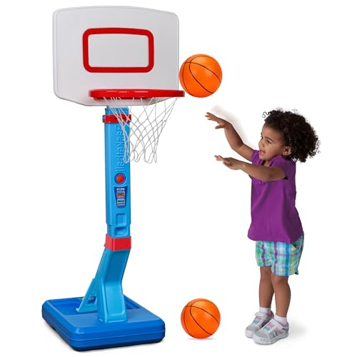 Toddler Basketball Hoop Indoor Mini Adjustable Poolside Basketball Goal with Ball Pump for Boys Girls Outdoor Toys for Backyard Game Outside Basketball Toy for Kids Age 2-4 3-5 6 7 4-8