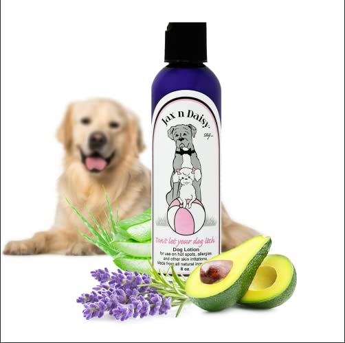 Jax N Daisy Don't Let Your Dog Itch Lotion Itch Relief for Dogs, 8oz Treatment and Skin Soother for Dogs with Itchiness and Hot Spots - Dog Grooming Supplies - Anti Itch for Dogs