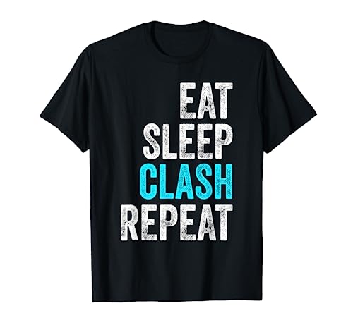 Gaming Clan Shirt Eat Sleep Clash Repeat Clans Vintage T-Shirt