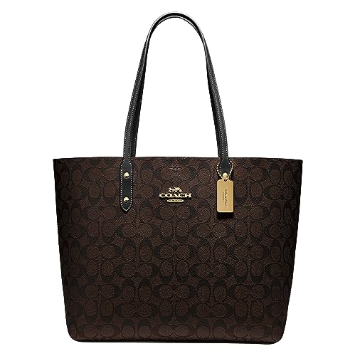 COACH Town Tote, Brown Black