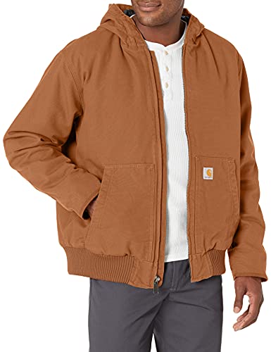 Carhartt Men's Active Jacket J130 (Regular and Big & Tall Sizes), Brown, Large