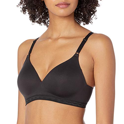 Warner's Women's Cloud 9 Super Soft Wireless Lightly Lined Comfort Bra 1269, Rich Black, 34B