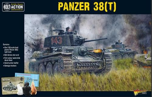 Bolt Action Panzer 38(t) Tank 1:56 WWII Military Wargaming Plastic Model Kit
