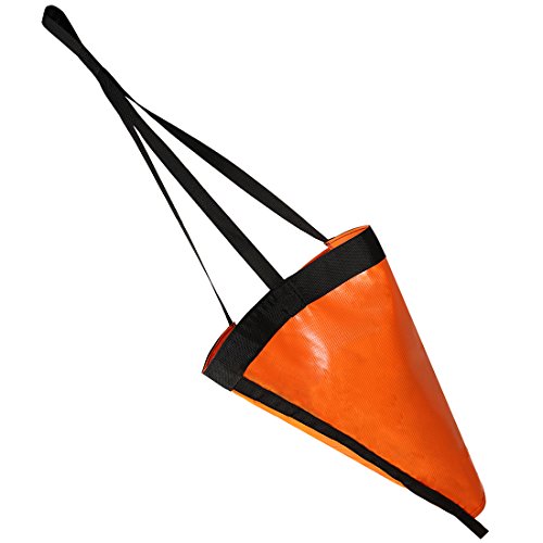 Drift Sock for Fishing Boat, Pontoon, Kayak, Canoe - High Visibility Orange Sea Anchors Drogue, Sea Brake