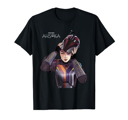 Star Wars Ahsoka Sabine Wren with Mandalorian Helmet Disney+ T-Shirt
