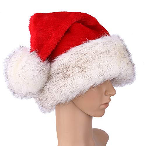 Boieo Deluxe Christmas Santa Hats