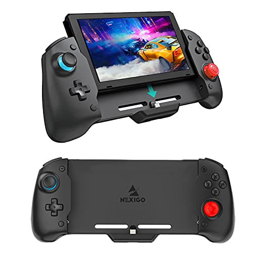 NexiGo Gripcon Switch Controller for Handheld Mode, Ergonomic Controller for Nintendo Switch with 6-Axis Gyro, Dual Motor Vibration, Compatible with All Games of Switch, Not for OLED