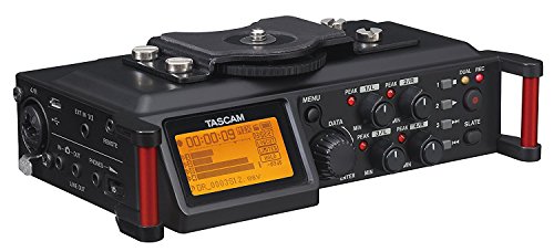 TASCAM 4-Channel Portable Audio Recorder for Videographers, 4 Combo XLR/TRS Inputs, 2 Internal Mics, Limiter, HP Filter (DR-70D)
